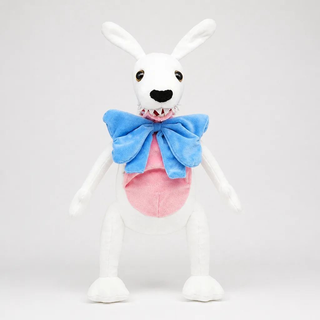 Kuscheltier Hase Schwarz Weiß 1