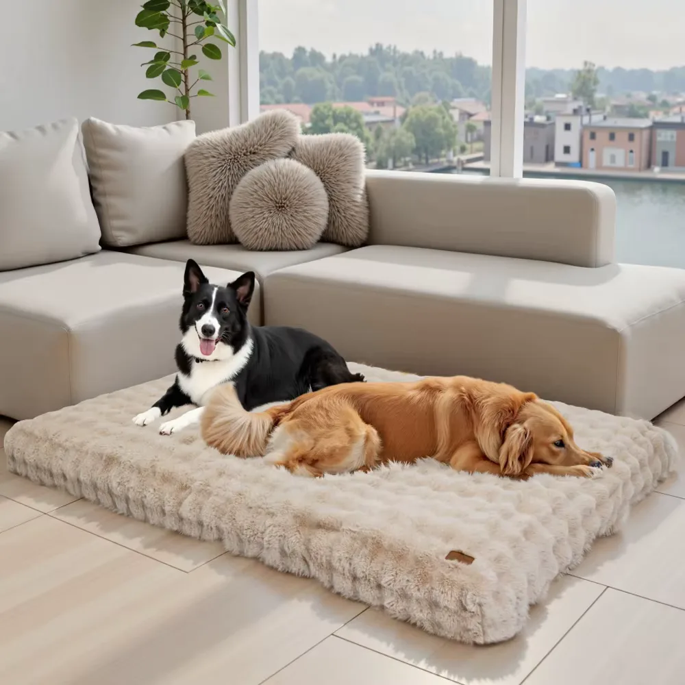 Large Plush Dog Bed 2