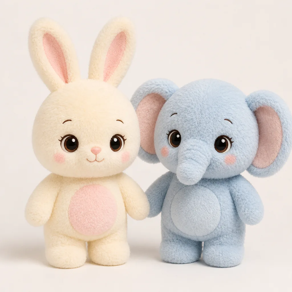 Hase Und Elefant Stofftier 1