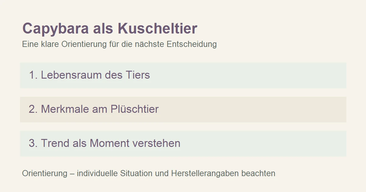 Infografik mit den Schritten Tier und Kuscheltier unterscheiden, Merkmale vergleichen und Altershinweis beachten